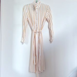Vintage canary yellow striped sundress